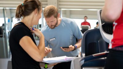 Personal Training Instructor Course practical learning in the gym