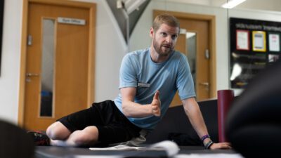 Future Fit Course Tutor teaching a practical personal training class