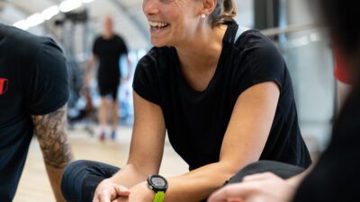 Personal training course student smiling