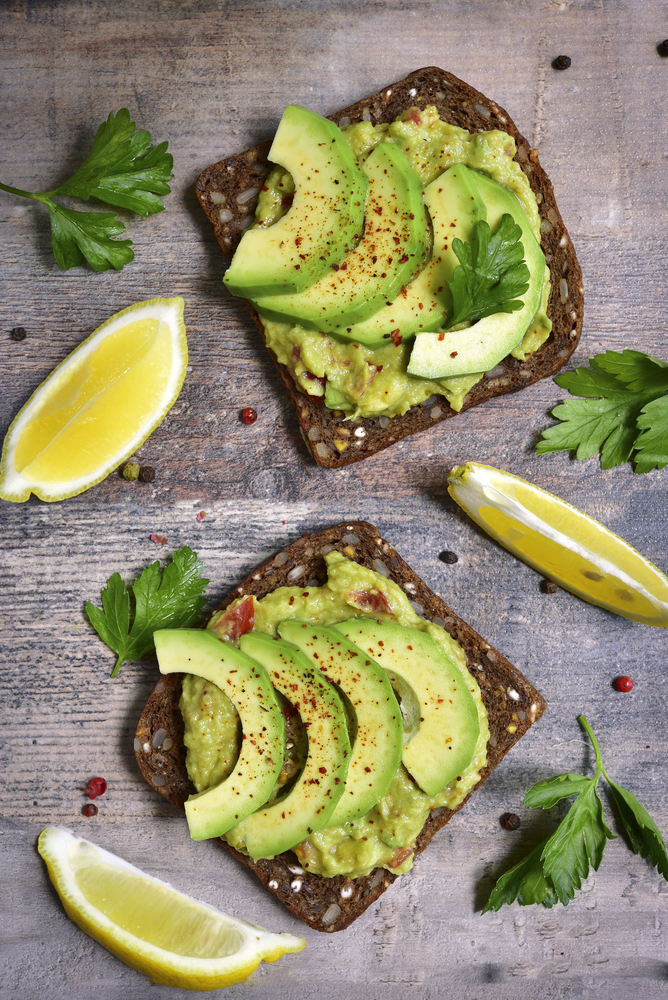 avocado toast with lemon